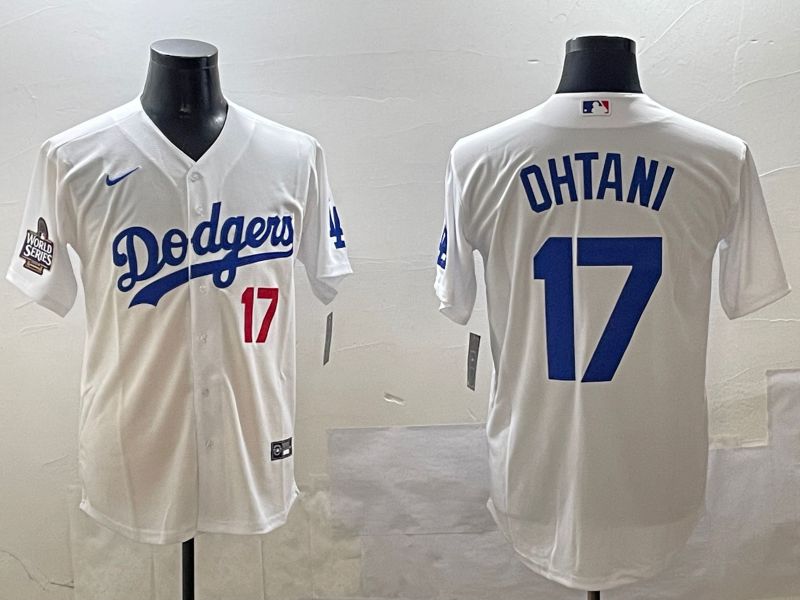 Men Los Angeles Dodgers #17 Ohtani White Game 2025 Nike MLB Jersey style 03092